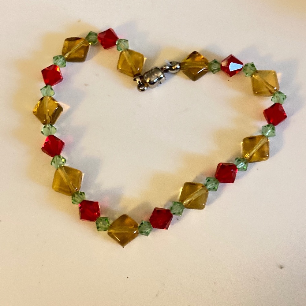 Multi Color Crystal Bead Bracelet